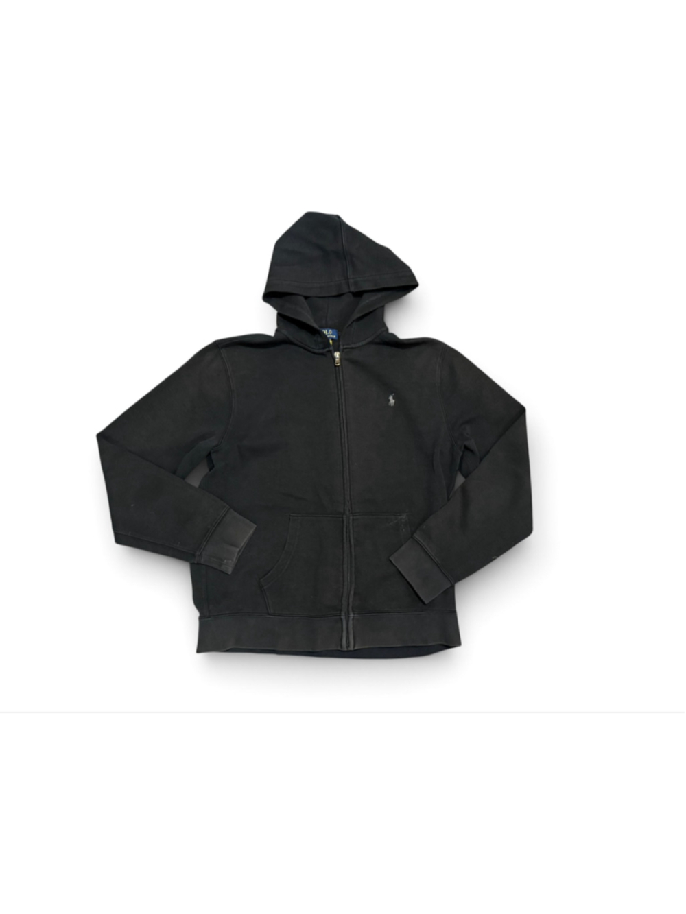 Polo Ralph Lauren Boys Sz XL (18-20) Charcoal Gray Full Zip Pony Logo Hoodie - Picture 2 of 6